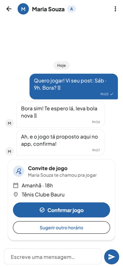 Conversa no Topa com o jogo marcado